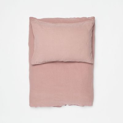 Linge de lit - LINUS — housse de couette & taie d'oreiller — rose cendré - LAVIE HOME