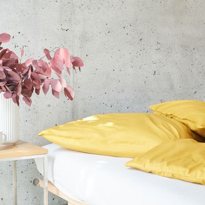 Linge de lit - LOUISE — housse de couette & taie d'oreiller — miel - LAVIE HOME
