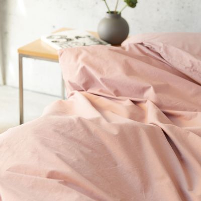Coussins - LOUISE — housse de couette & taie d'oreiller — rose cendré - LAVIE HOME