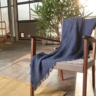 Throw blankets - MARTA — 100% organic cotton plaid — various colors - LAVIE HOME