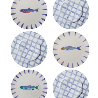 Everyday plates - GONE FISHING MIX&MATCH COLLECTION - SET 6u - THE PLATERA