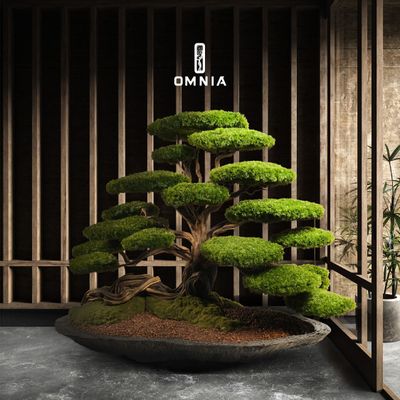 Decorative objects - Kursa Thuja - 1 - Bonsaï artificiel décoratif fait main de qualité supérieure - OMNIA CONCEPT