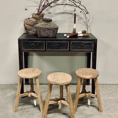 Tabourets - Tabouret rond fait main - PAGODA INTERNATIONAL