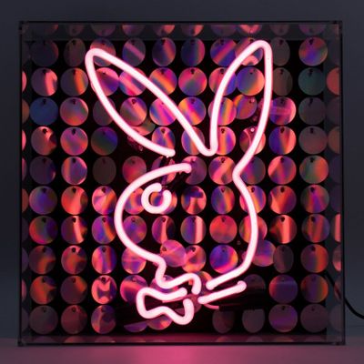 Lampes de bureau - Boîte à néon en acrylique « Bunny » avec paillettes - Locomocean x PLAYBOY - LOCOMOCEAN