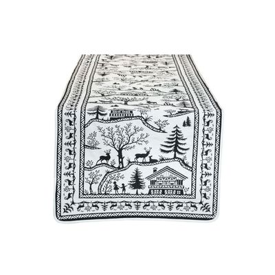 Table linen - Jacquard table runner - Lausanne - TISSUS TOSELLI