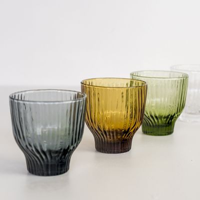Verres - Amnis Glassware (green, smoked grey, bronze, rosy) - KINTA