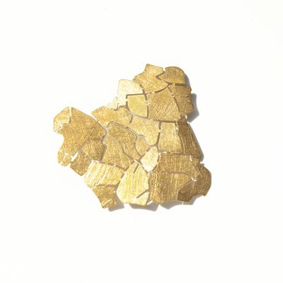 Cadeaux - Artisan broche 18k plaqué or Terra collection - CHAMA NAVARRO