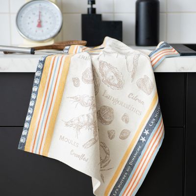 Tea towel - Jacquard Tea Towel - Crustacean - TISSUS TOSELLI