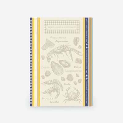 Tea towel - Jacquard Tea Towel - Crustacean - TISSUS TOSELLI