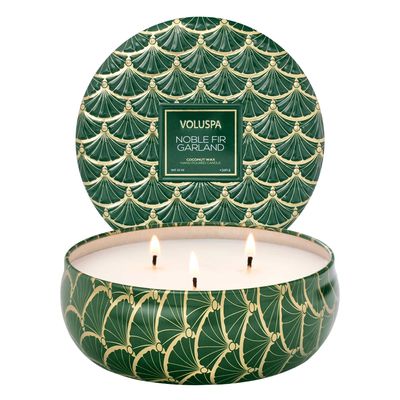 Bougies - Noble Fir Garland 3 Wick Tin - VOLUSPA