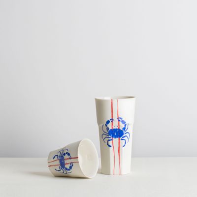 Tasses et mugs - Tasse en verre - série crabe - MONOLOGUE