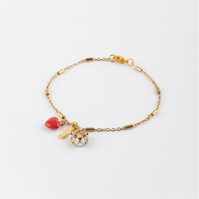 Jewelry - Leopard & heart chain bracelet - Premier amour - NACH