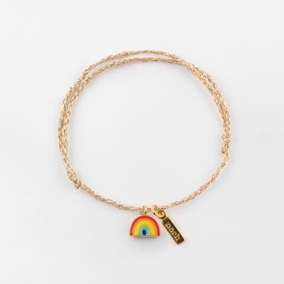 Jewelry - Rainbow Gold Rope charm's bracelet - Lucky you - NACH