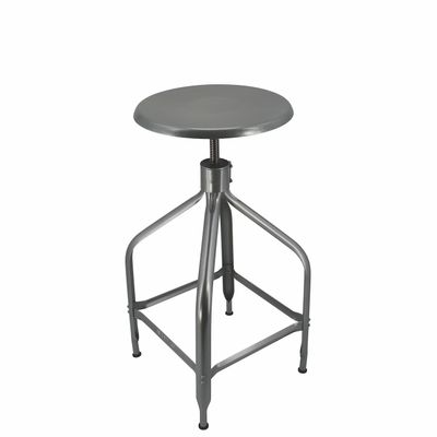 Stools for hospitalities & contracts - Nicolle® “DRAFTSMAN” Adjustable H65/80cm Metal Stool - NICOLLE CHAISE