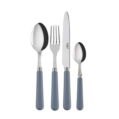 Flatware - 4 pieces cutlery set - Pop unis, Grey - SABRE PARIS