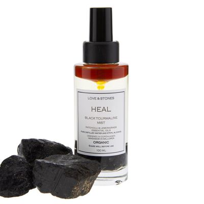 Home fragrances - HEAL - BLACK TOURMALINE CRYSTAL INFUSED MIST 120ML - LOVE & STONES
