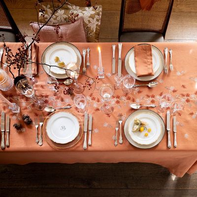 Table linen - Ramage Copper - Linen Tablecloth - ALEXANDRE TURPAULT