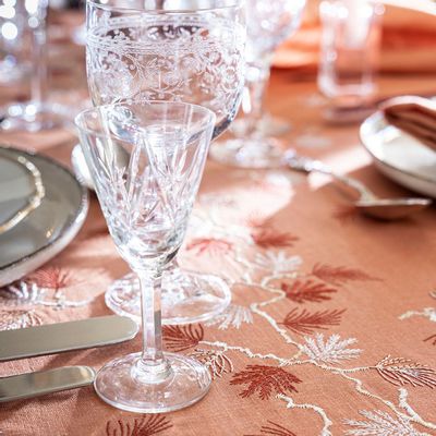 Linge de table textile - Nappe en cuivre Ramage en lin - ALEXANDRE TURPAULT