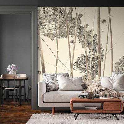 Tapisseries - Custom wall decor/wallpaper: Beyond the bamboos - CHARLOTTE MASSIP