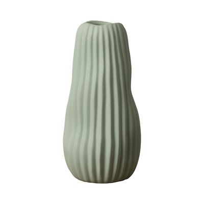 Vases - Stripped green vase Abstract - CHEHOMA