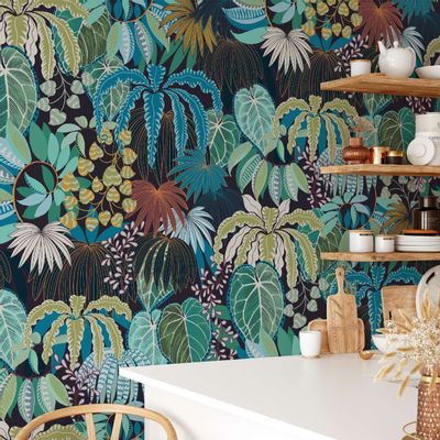 Autres décorations murales - Papier peint plantes végétales - Rainforest - Mur tropical - LA TOUCHE ORIGINALE