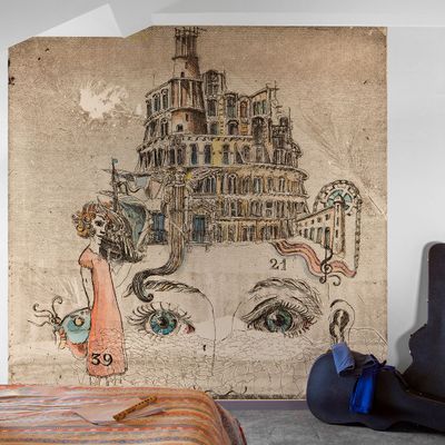 Tapestries - Babel - Custom-made Wall decor / Wallpaper / Coverings - CHARLOTTE MASSIP