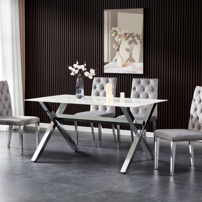 Dining Tables - TABLE REPAS IXE MARBRE BLANC - EURODESIGN FRANCE
