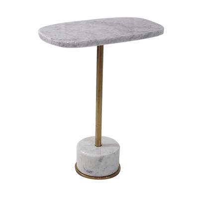 Tables basses - WHITE CARRARA MIX GOLDEN COFFEE TABLE - EUROMARMI STORE