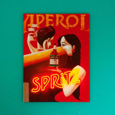 Paintings - 'Spritz' Wall Artwork with LED Neon - STANDARD - LOCOMOCEAN