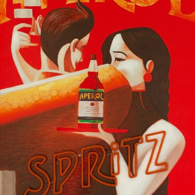 Paintings - 'Spritz' Wall Artwork with LED Neon - STANDARD - LOCOMOCEAN