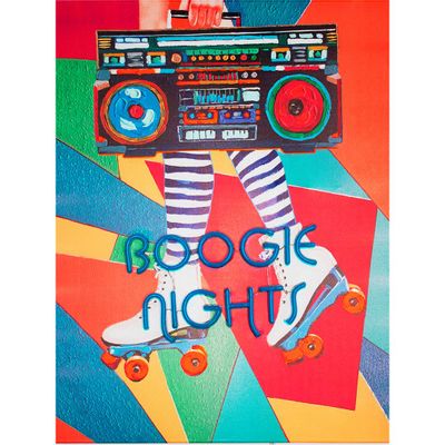 Paintings - 'Boogie Nights' Wall Artwork with LED Neon - STANDARD - LOCOMOCEAN