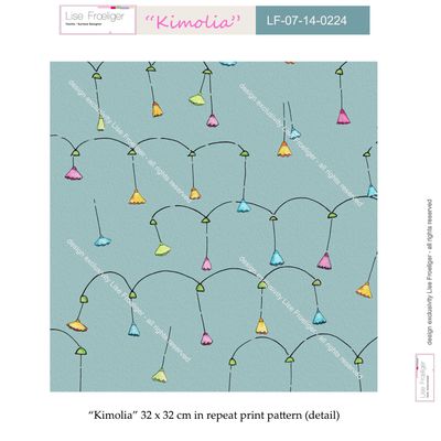 Textile and surface design - \" Kimolia\” Textile Print Pattern - LISE FROELIGER DESIGNER