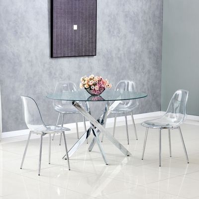 Dining Tables - TABLE REPAS RONDE JESSICA - TRANSPARENTE - EURODESIGN FRANCE