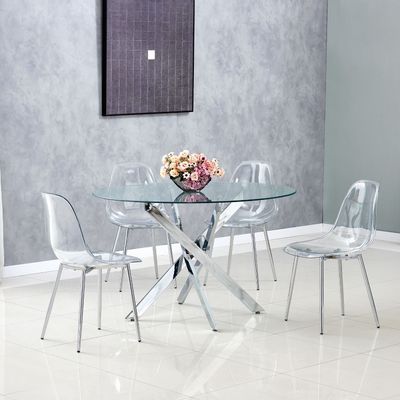 Dining Tables - TABLE REPAS JESSICA RONDE - TRANSPARENTE - EURODESIGN FRANCE