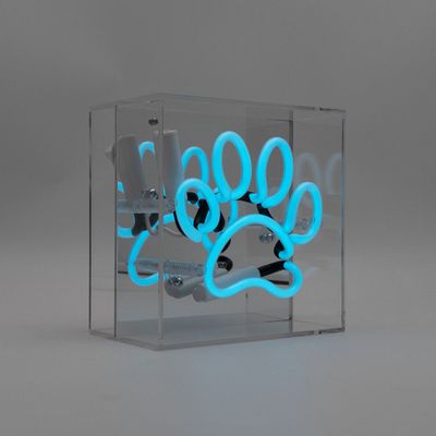 Wall lamps - 'Paw' Mini Glass Neon Sign - LOCOMOCEAN