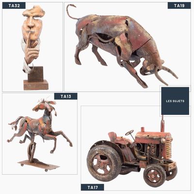 Objets design - Our Range of Metal Sculptures - JP2B DECORATION