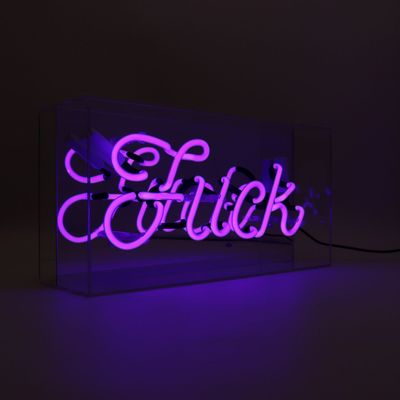 Table lamps - 'Fuck' Glass Neon Sign - LOCOMOCEAN