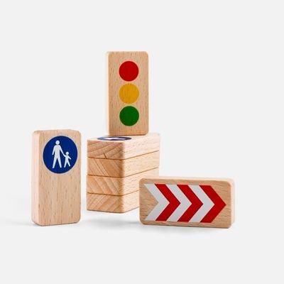 Toys - Wooden Traffic Signs - WAYTOPLAY TOYS