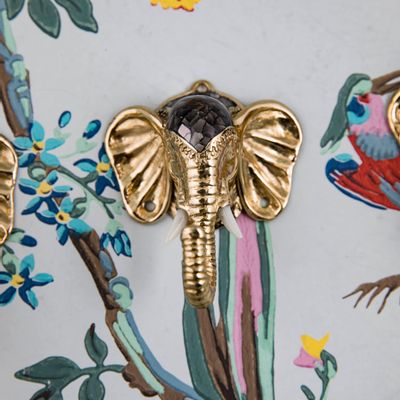 Autres décorations murales - Patere Elephant nacre - WILD BY MOSAIC