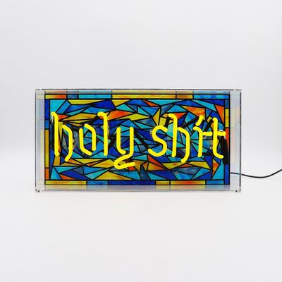 Table lamps - 'Holy Shit' Glass Neon Sign - LOCOMOCEAN