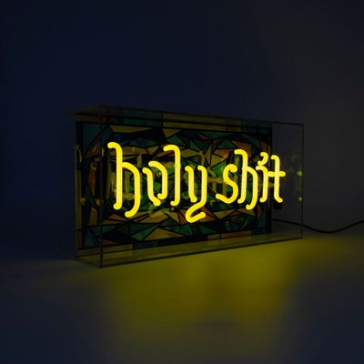 Table lamps - 'Holy Shit' Glass Neon Sign - LOCOMOCEAN