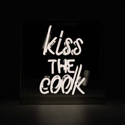 Lampes de table - Boîte à néon « Kiss the Cook » en acrylique - LOCOMOCEAN