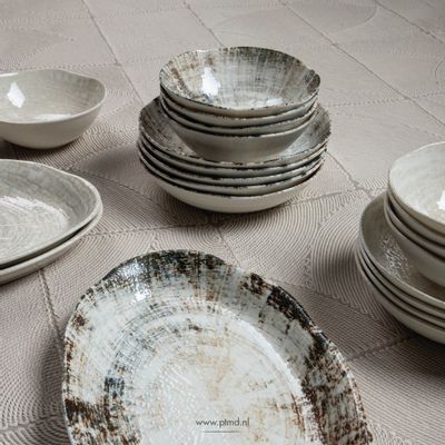 Platter and bowls - Porcelaine Kaylaa - PTMD COLLECTION