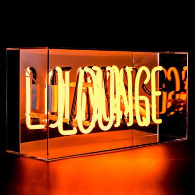 Decorative objects - 'Lounge' Glass Neon Sign - LOCOMOCEAN