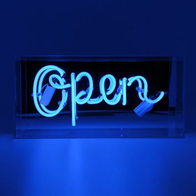 Objets de décoration - Boîte à néon en verre « Open » - LOCOMOCEAN