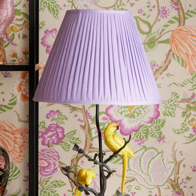 Table lamps - Round Pleated Lilac Shade - G & C INTERIORS A/S