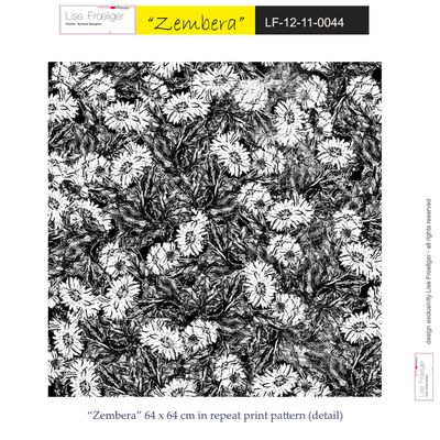 Textile and surface design - " Zambera” textile pattern - LISE FROELIGER DESIGNER