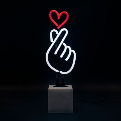 Table lamps - Neon 'Finger Heart' Sign - LOCOMOCEAN