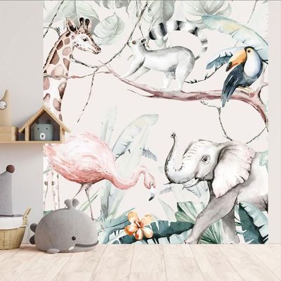 Wallpaper - Jungle Animals Panoramic Wallpaper - EASY D&CO BY HD86