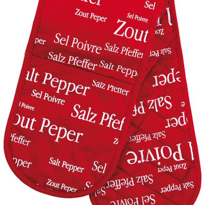 Maniques - Double Manique Sel & Poivre Rouge 18 X 80 - MAISON VIVARAISE - SDE VIVARAISE WINKLER